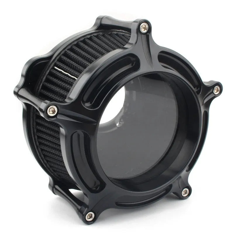 MP09-JJL aluminium air filter retrofitting accessories showing multiple colour options including black, blue, and red filter cartridges