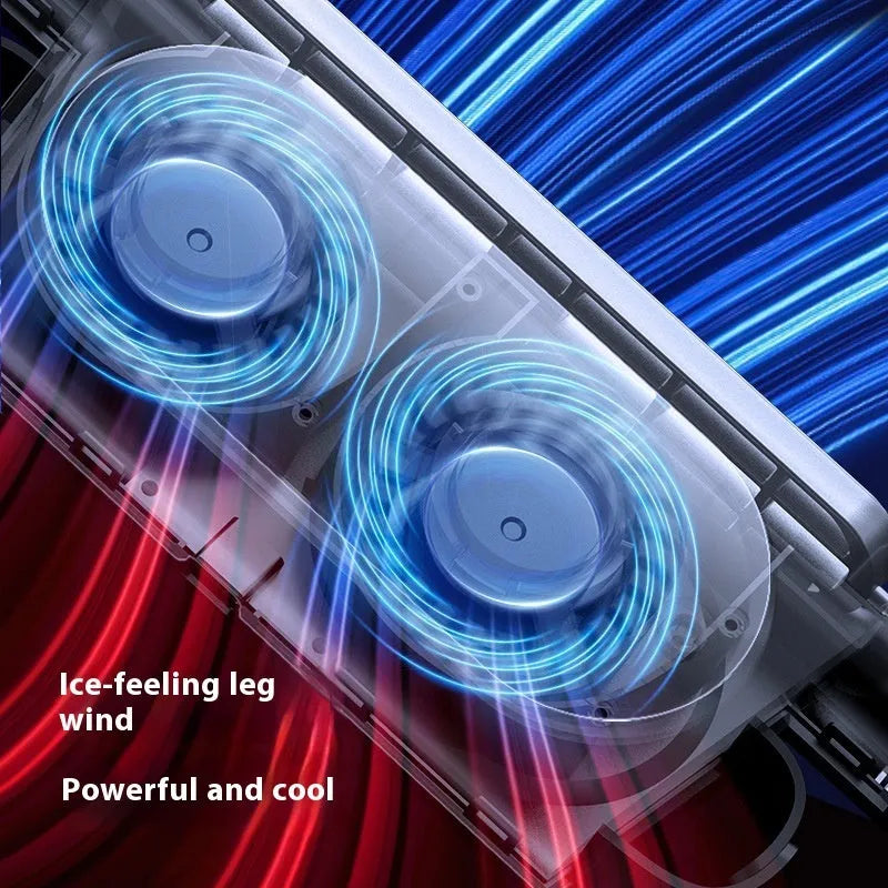 USB plug-in car fan with brushless motor and Velcro mounting for seat ventilation