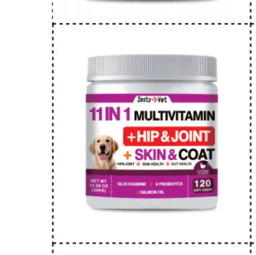 Container of health supplement capsules showing 120 count with label indicating one of seven style options