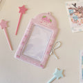 PVC cartoon meal card holder display pendant for 3-inch ID cards