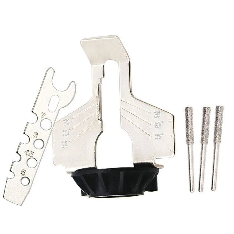 Silver electric chain grinding machine with 20mm length for band saw blade maintenance