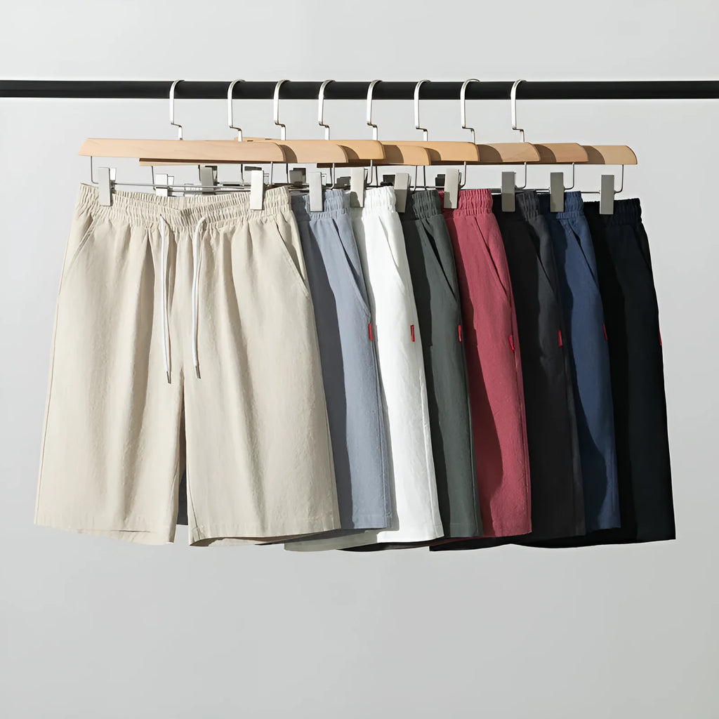 Chinese style cotton linen cropped trousers in Army Green with drawstring waist