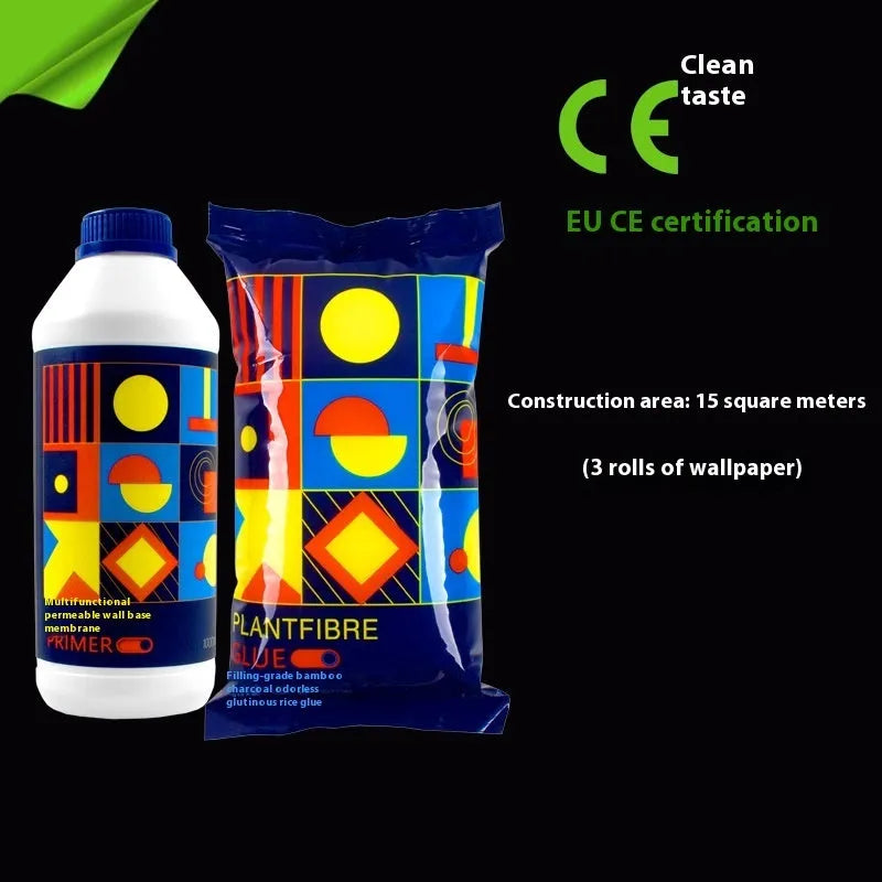 Three rolls of Glutinous Rice Glue E, a formaldehyde-free wallpaper adhesive