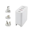 48W four-port USB-C mobile phone charger with worldwide plug options