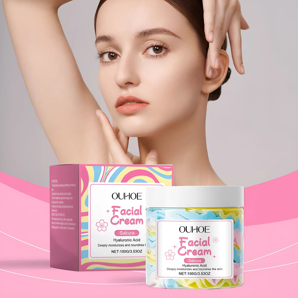 Sakura Butter Cream 100g moisturising face cream in round jar measuring 5.7cm