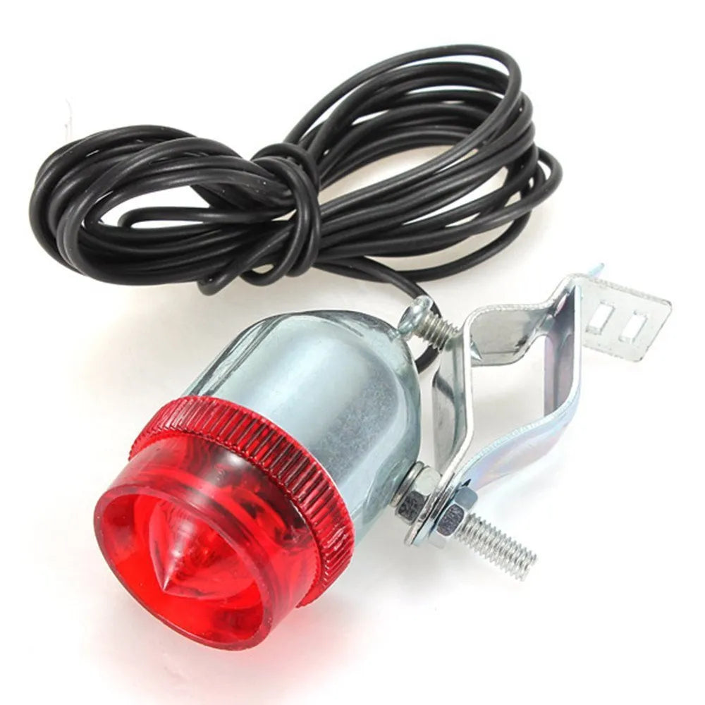 Silver bicycle generator light kit for front fork or rear frame installation with friction dynamo power generation