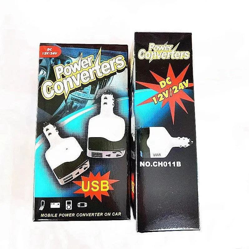 011C car cigarette lighter power supply transformer for USB and wireless phone charging
