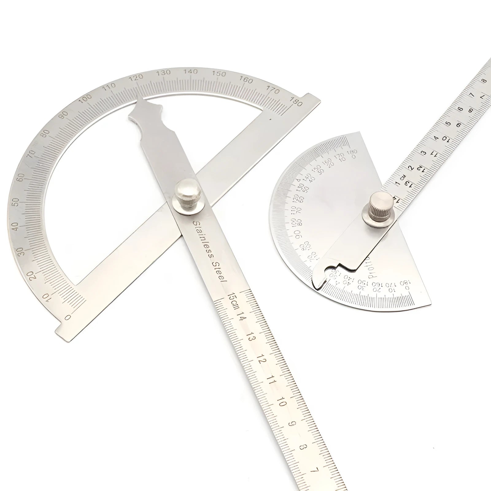 Adjustable protractor 180° measuring square 15cm hollow-large plastic geometry tool