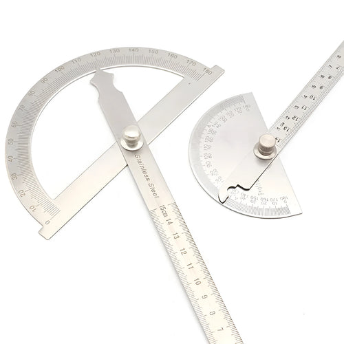 Adjustable protractor 180° measuring square 15cm hollow-large plastic geometry tool