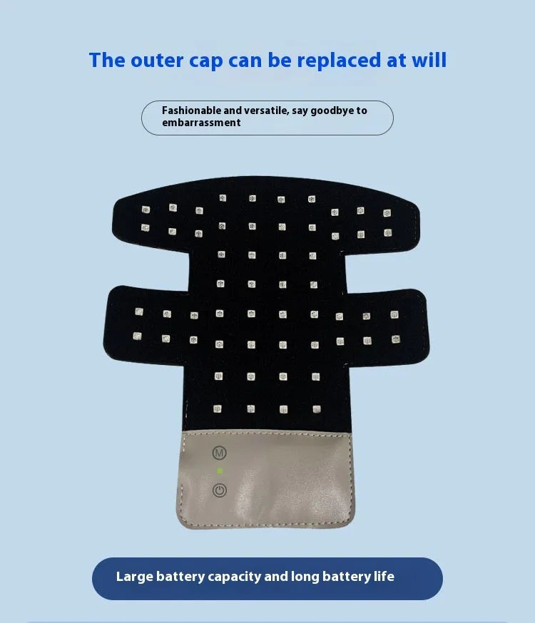 Black four-colour LED photon skincare mask for neck and face light therapy treatment.