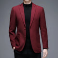 Men's solid colour loose fit winter jacket in grey, shown with long sleeves and round hem.