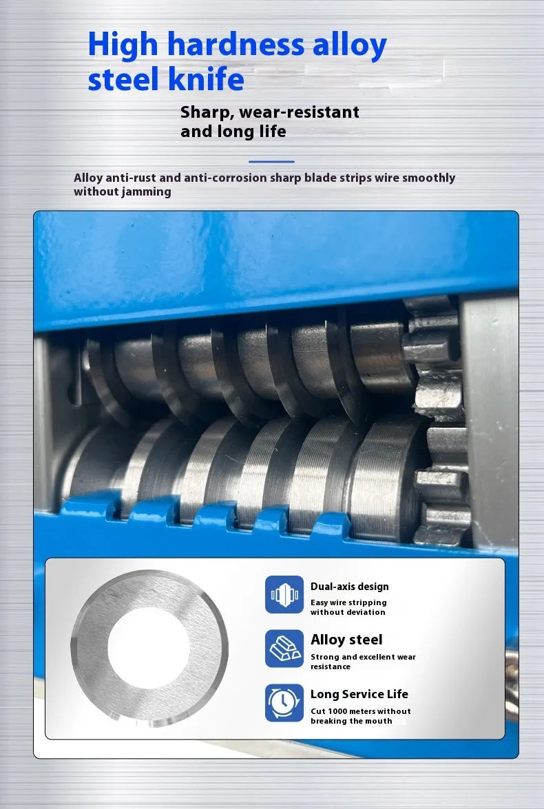 SD-017 manual wire stripping machine for cables 0.5mm to 17mm diameter.