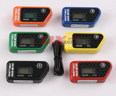 Black waterproof LCD maintenance reminder timer for ATV motorcycle motorboat and generator