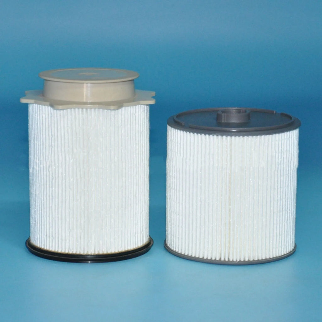 White diesel fuel filter kit for RAM 1500-5500 trucks with chemical fibre filter media