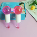 Set of two beauty ice wave ball face massage tools in purple flash finish on white background
