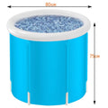 Blue inflatable foldable PVC bath barrel for adults universal size portable tub