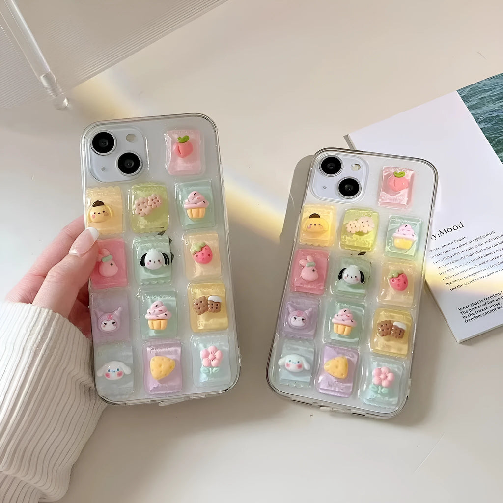 Creative adhesive candy mobile phone shell in three-dimensional candy design for iPhone