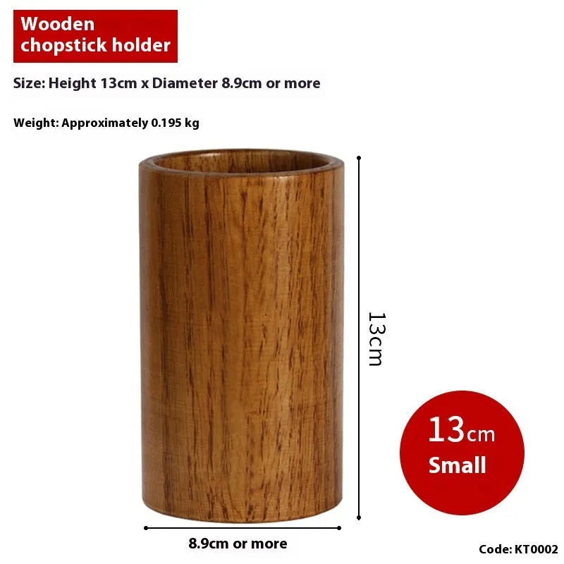 Bamboo chopsticks holder tube in creative style for utensil storage