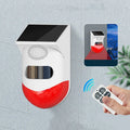 Solar-powered wireless infrared alarm detector for outdoor perimeter security
