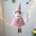 Cloth Christmas angel pendant with felt skirt in modern simplicity style
