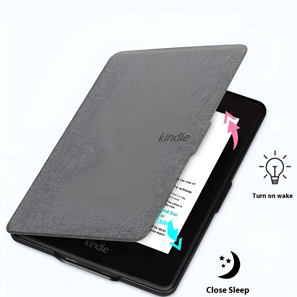 Kindle leather hard protective case with magnetic closure in multiple colour options