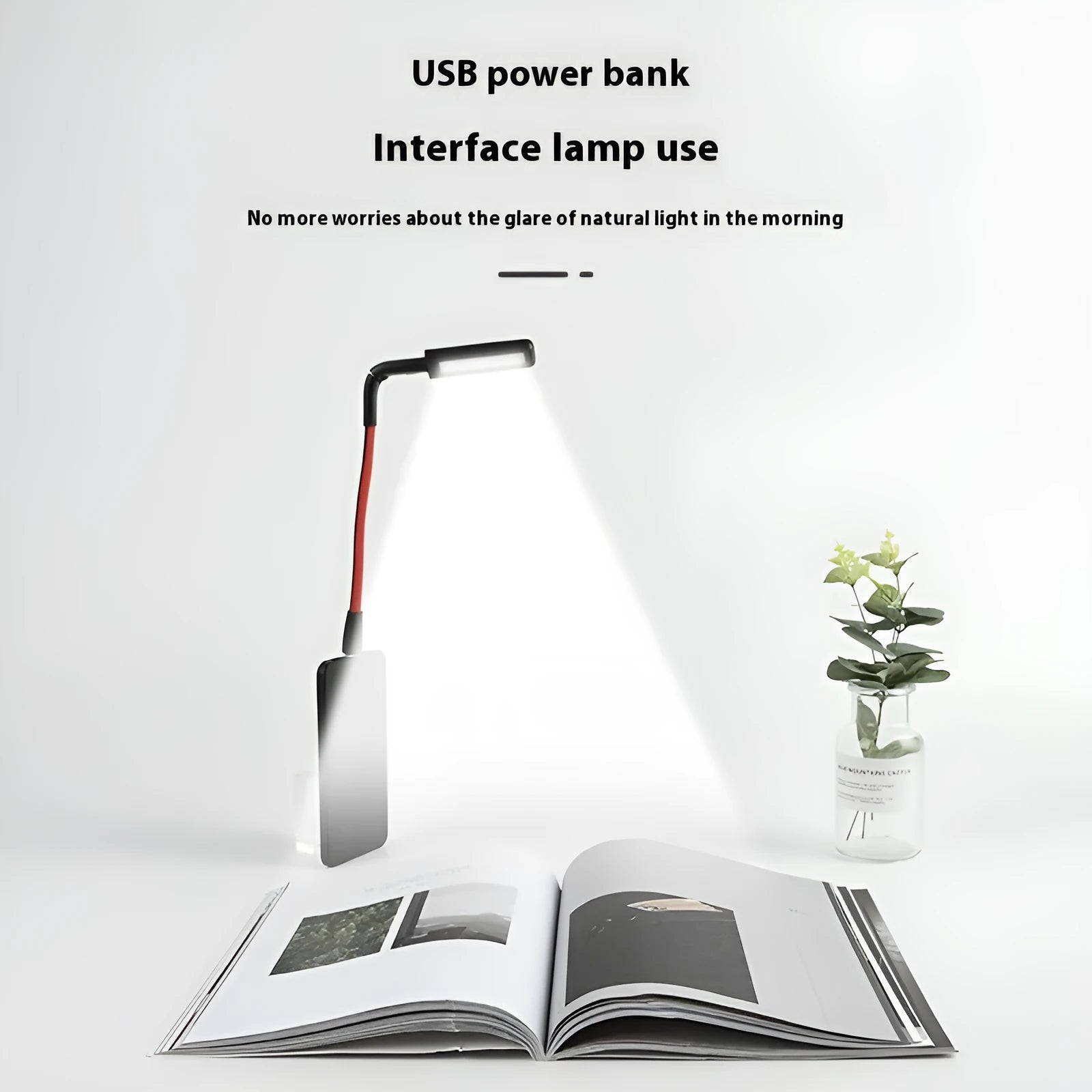 Smart gesture sensing USB night light red black modern design 222x27x23mm three-colour LED ambient fill light