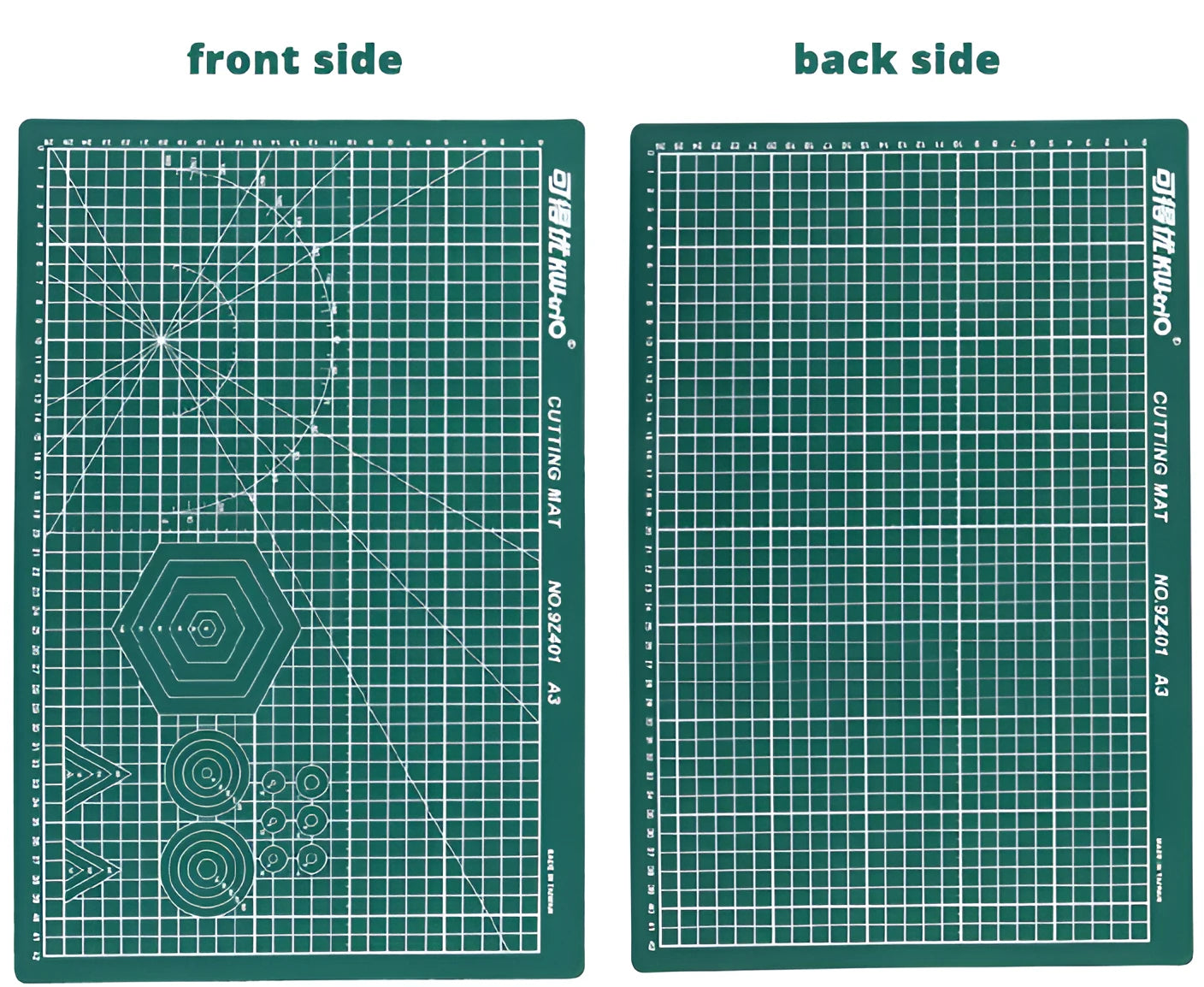 A3 double-sided self-healing cutting mat 450x300mm with grid lines for cutting and craft