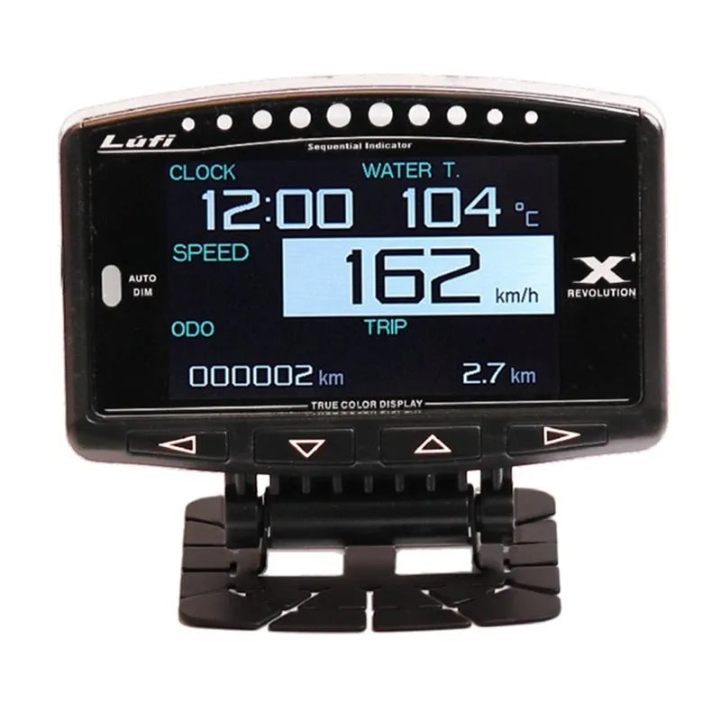 X1 Automotive OBD diagnostic instrument with metal construction and LED display