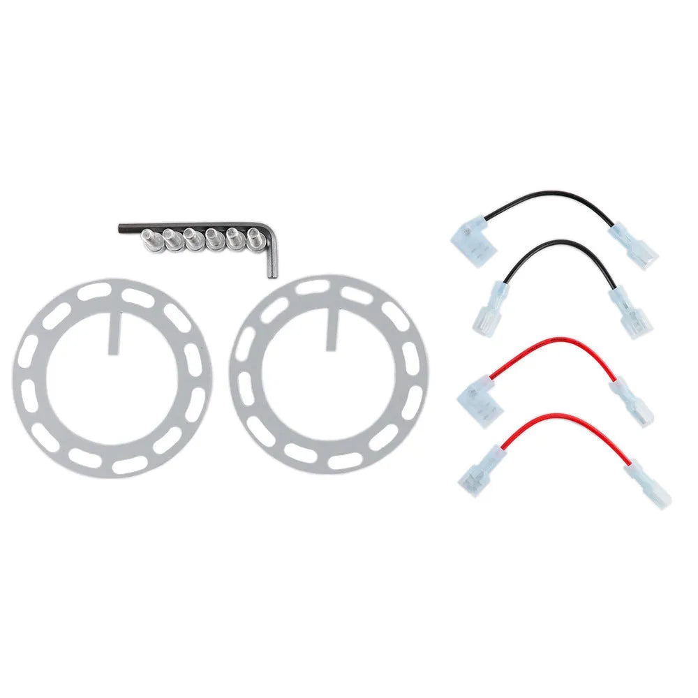 Colourful car steering wheel quick release device with lock and base plate.