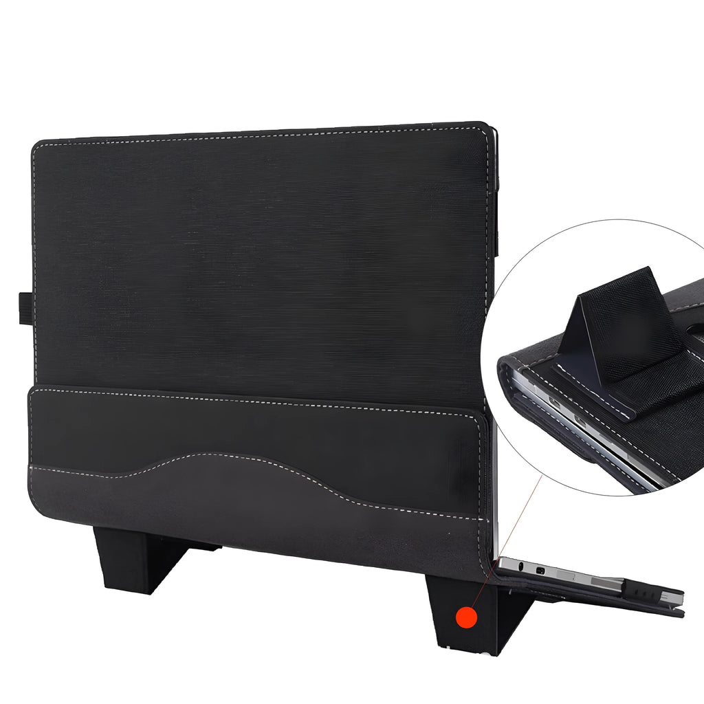 Black imitation leather protective laptop sleeve for Microsoft Surface Laptop 6
