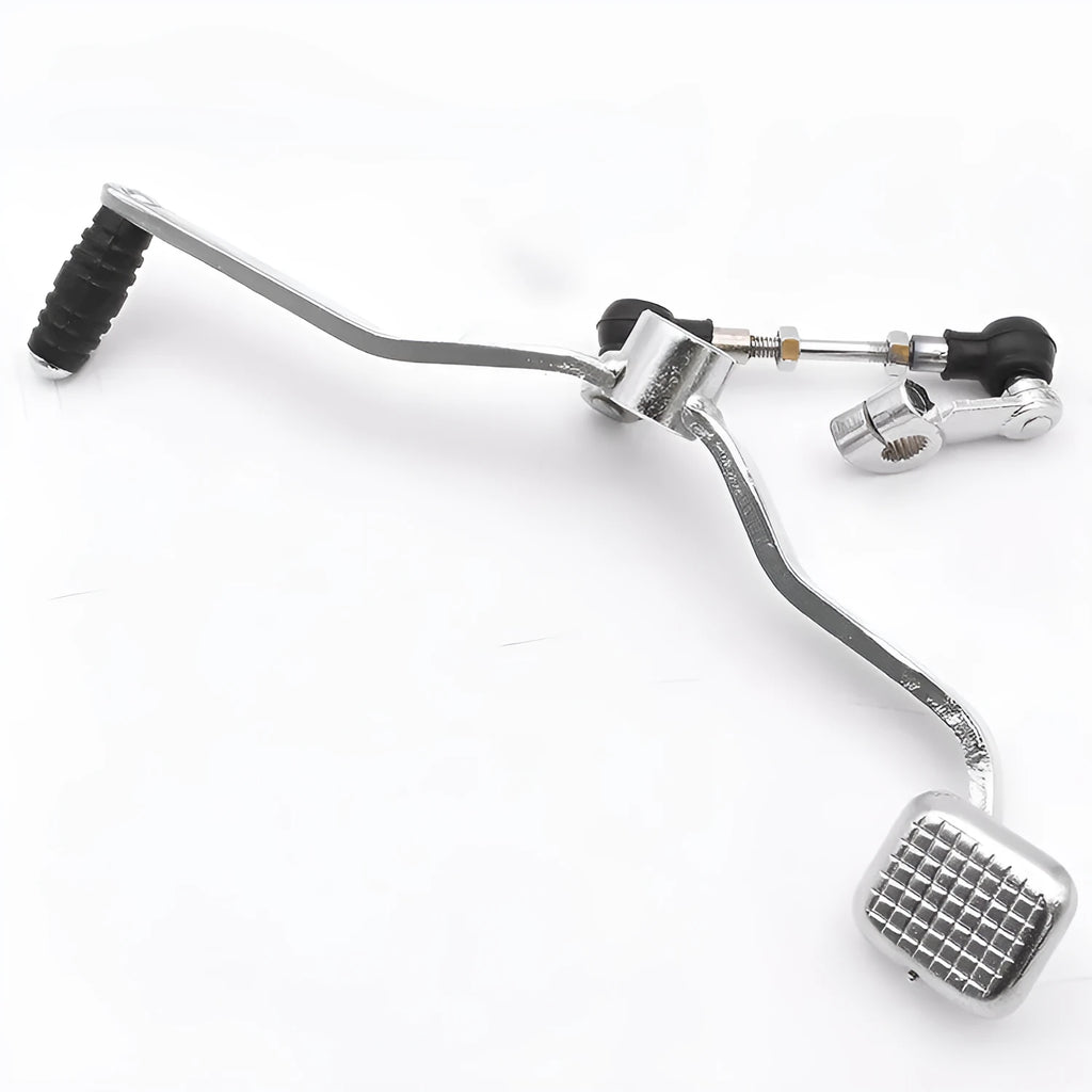 Suzuki GS125 motorcycle gear lever with coarse and fine teeth patterns on 300mm stainless steel shaft