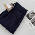Men's loose straight casual trousers with drawstring waist in beige, black, green, grey or navy blue colours