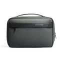 Oxford cloth multi-layer toiletries storage bag with wet dry separation compartments in graphite grey.