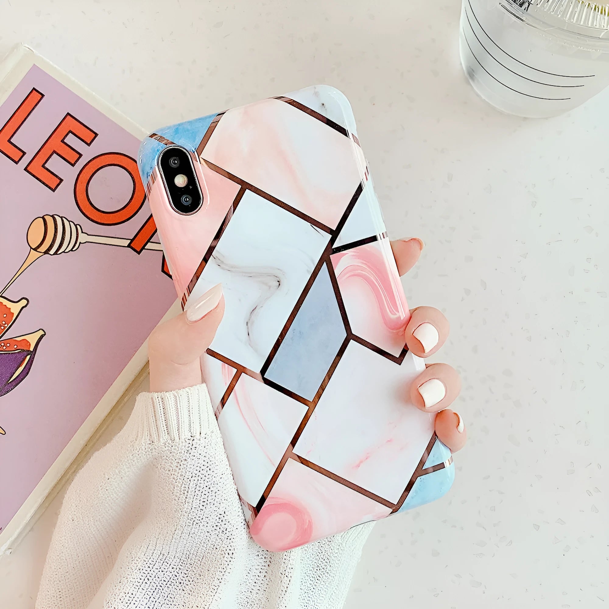 Silica gel mobile phone protective case for iPhone models, shown in Style C design.