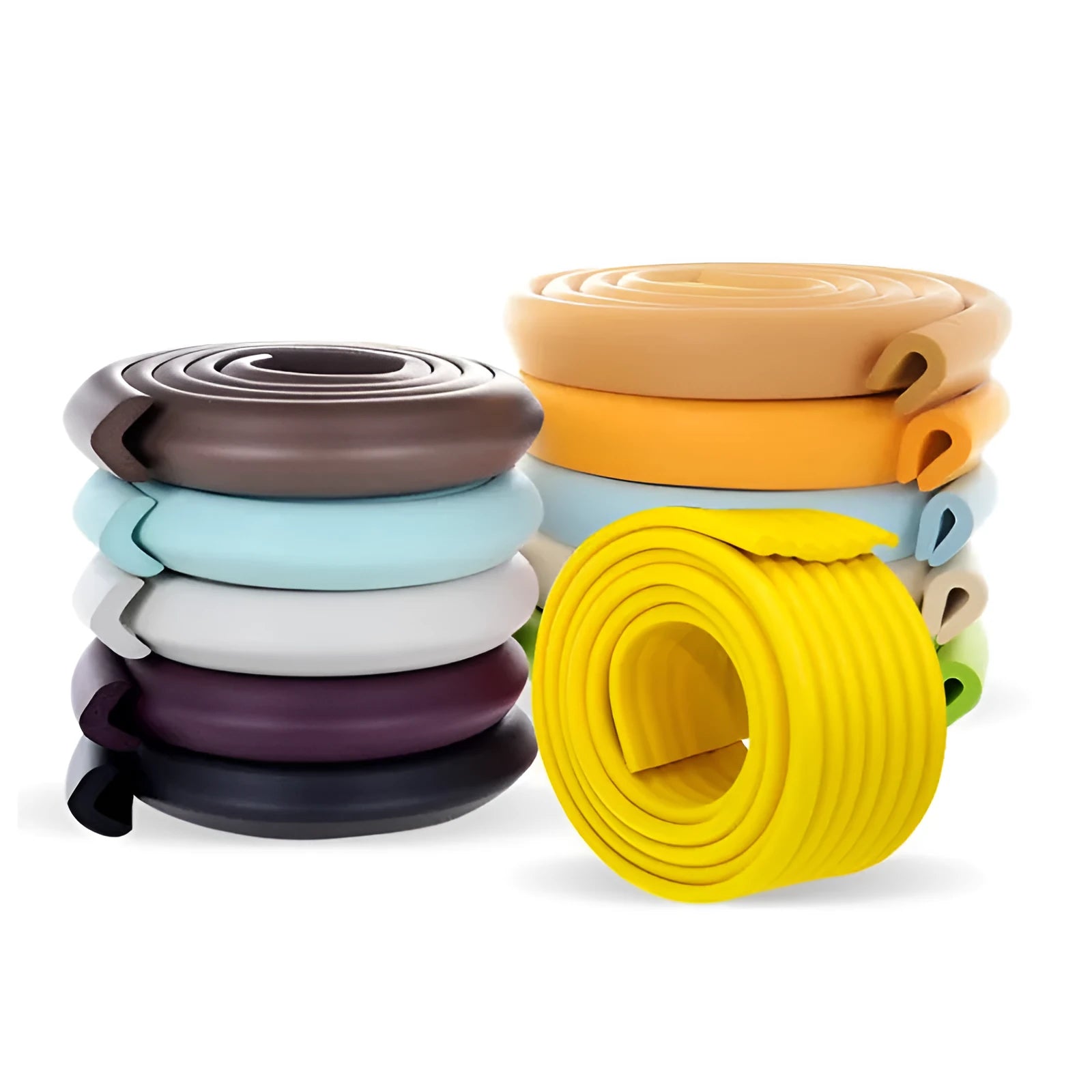 Anti-collision corner protector strip for baby safety, 2m length, 8cm width, colour beige