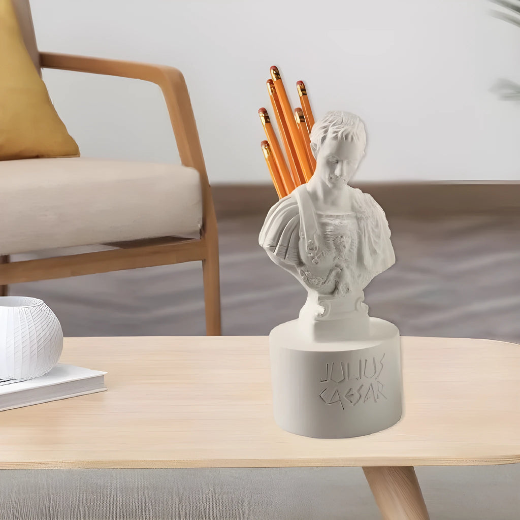 White American creative character modelling pen holder made from synthetic resin