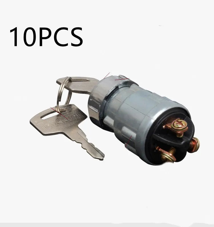 Copper automotive ignition switch with key for trucks and forklifts