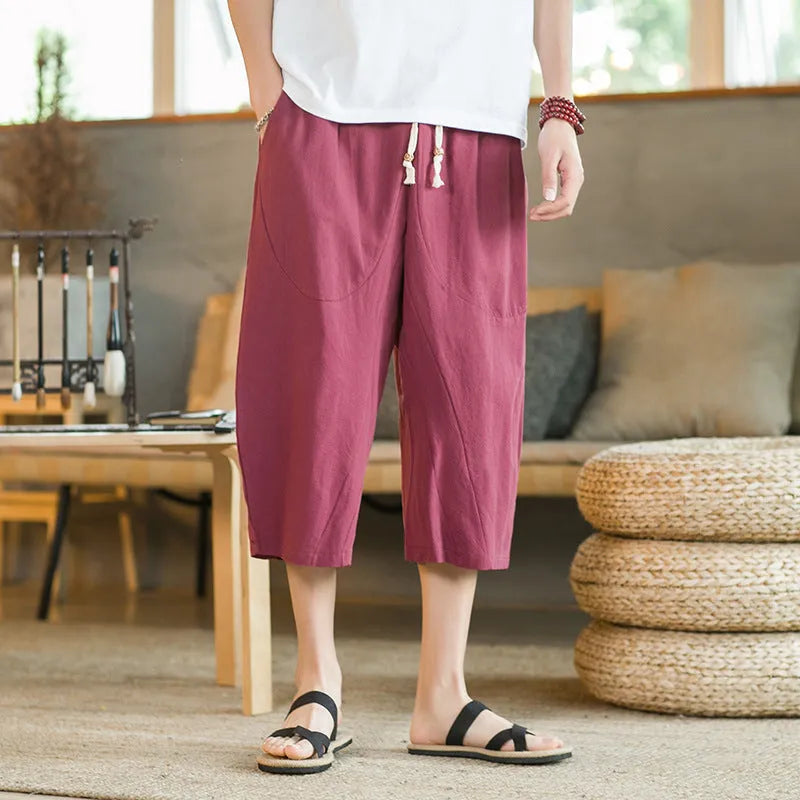 Plus size straight leg linen shorts in five colours showing skinny cut design for summer wear