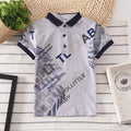 Kids boys short sleeve cotton shirt with lapel collar in solid colours