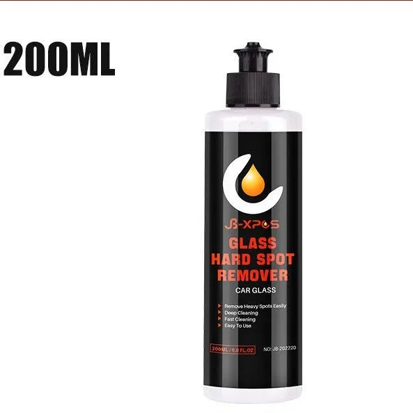 Glass oil film remover cleaning cream paste in container for car and window decontamination