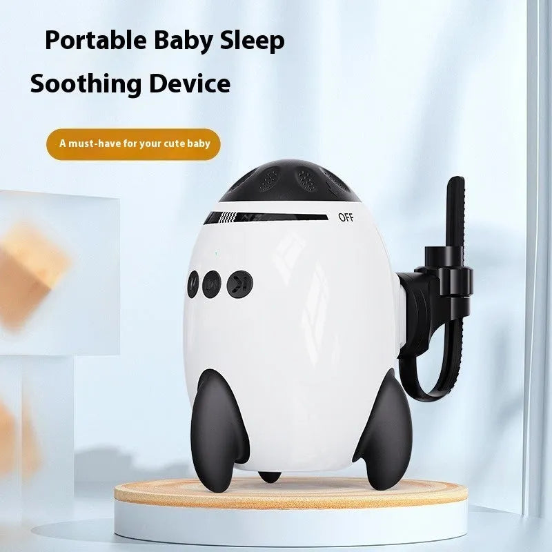 White ABS plastic baby stroller shaking device with Bluetooth connection for white noise playback