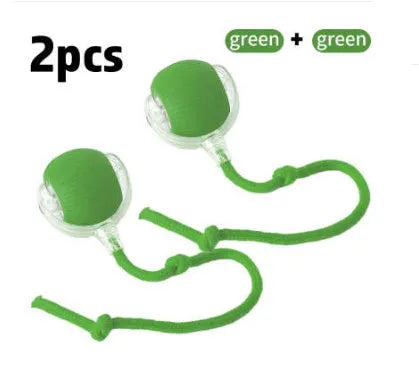 Silicone rolling cat toy ball available in red, green, and grey colours