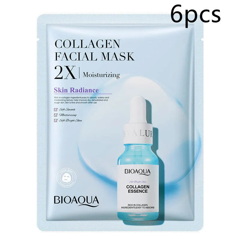 Collagen and hyaluronic acid gel facial sheet mask 30g single use