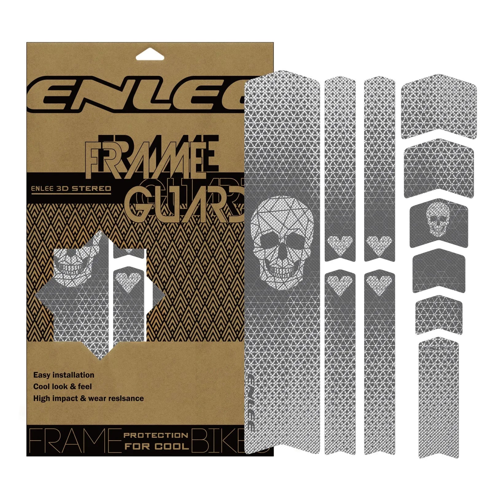 Thickened PVC colour-changing mountain bike protective film in Caterpillar style with self-adhesive backing