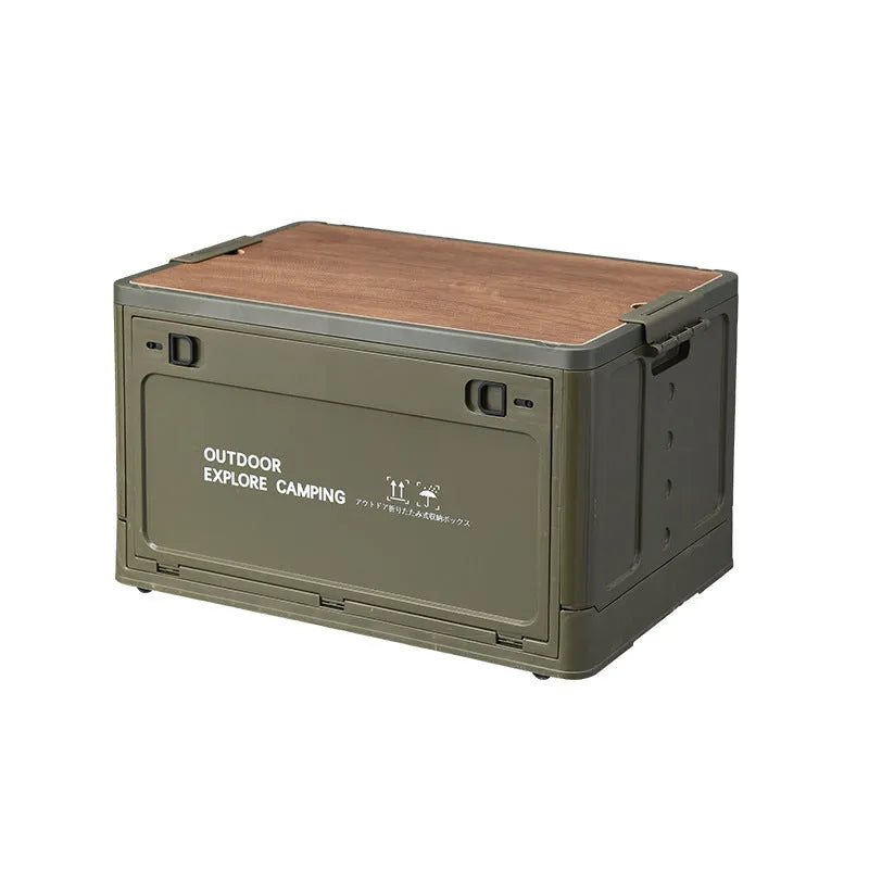 Large white foldable plastic storage box with a 45-litre capacity for household organisation.