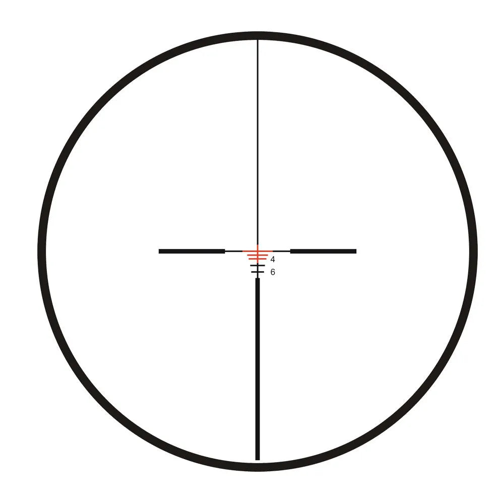 Maku 4x32 metal sight with fibre optic reticle and Mini RMR red dot on a black finish