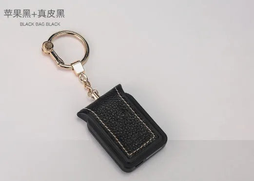 Bluetooth dual SIM adapter keychain for iOS phones with leather casing options