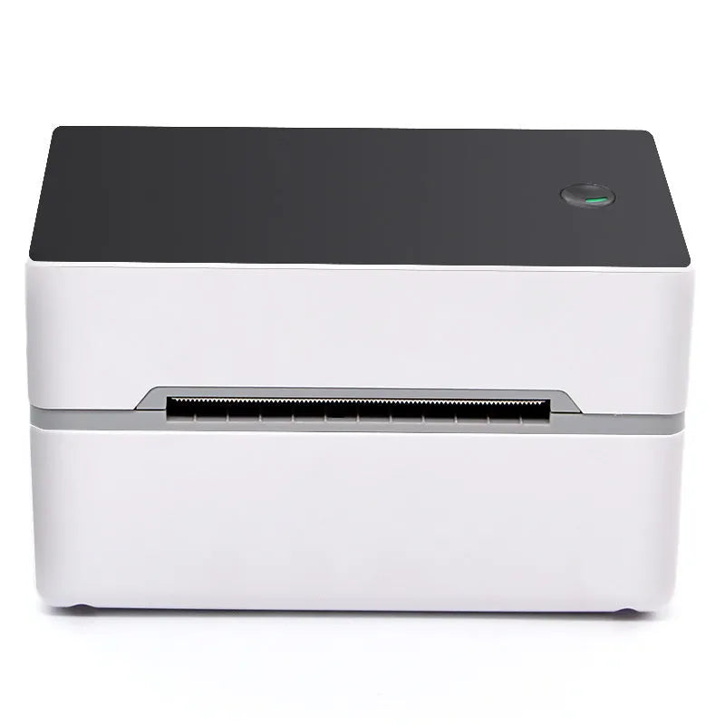 Thermal label printer with Bluetooth and USB connectivity, compact size 16x8x8 cm, printing paper width 40-80 mm