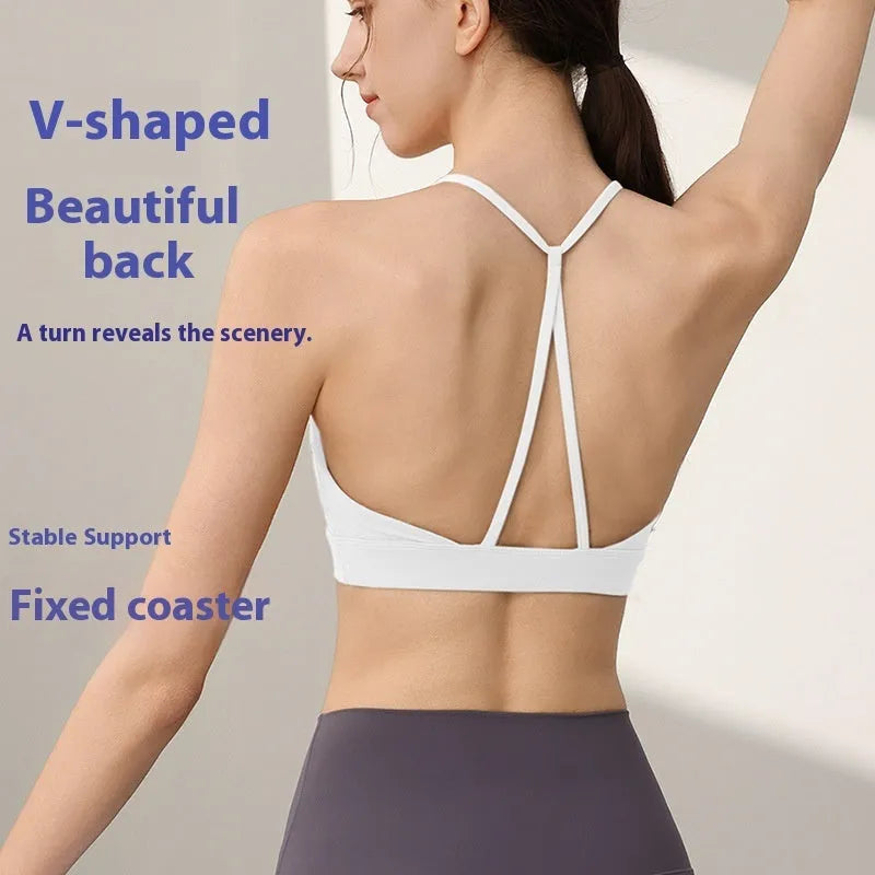 Women's high-strength sports vest with fixed double-shoulder straps in multiple colour options