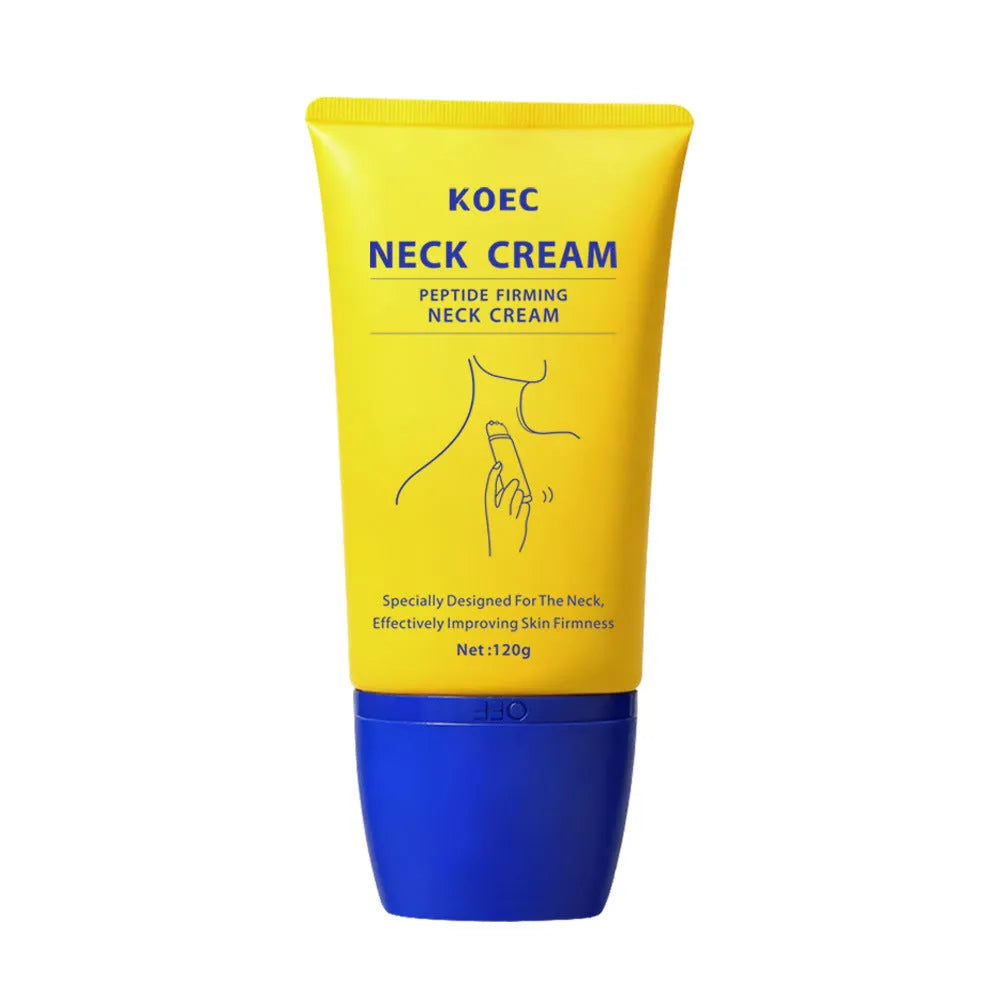 KOEC Polypeptide Moisturising Neck Cream 120g with steel ball applicator, light grain texture